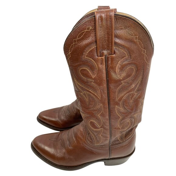 Dan Post Mens Milwaukee Leather Cowboy Boots Size 7.5 EW Mexico G10647 - Picture 2 of 13